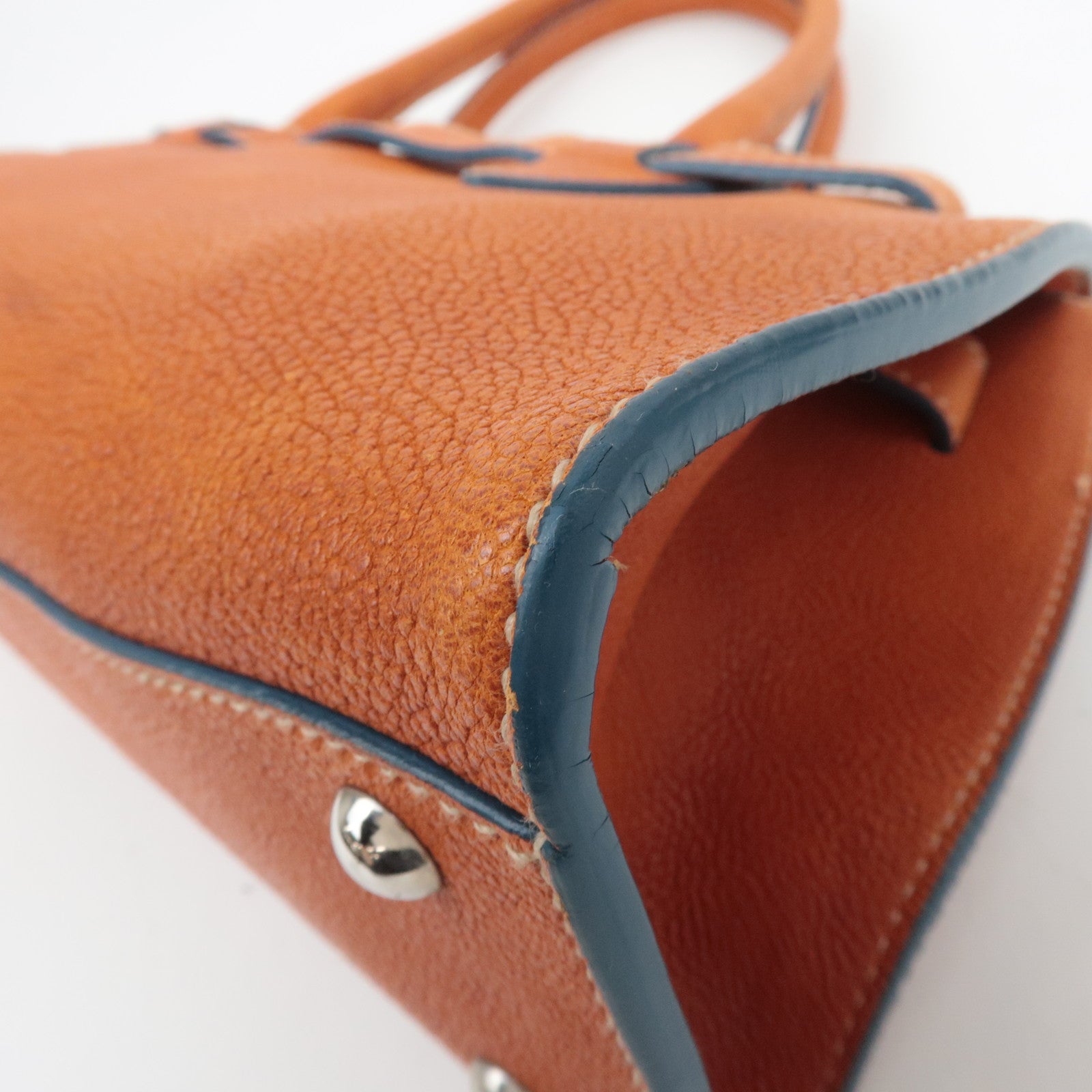 Miu Miu Vitello Lux Padlock Shoulder Bag, Burnt Orange, Early 2000s