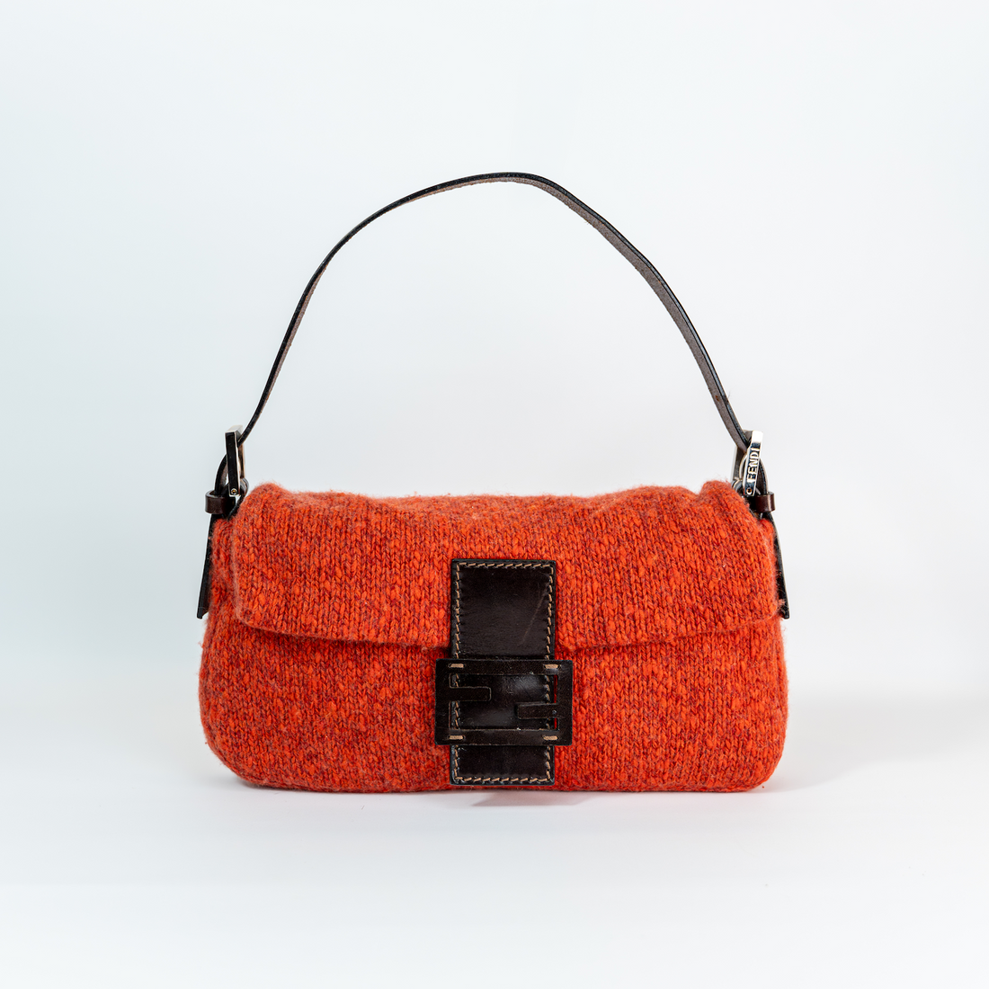 Burnt Orange Wool Baguette