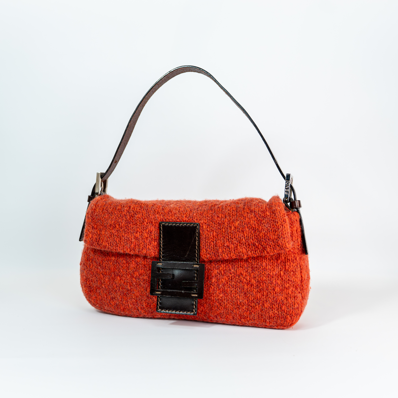 Burnt Orange Wool Baguette
