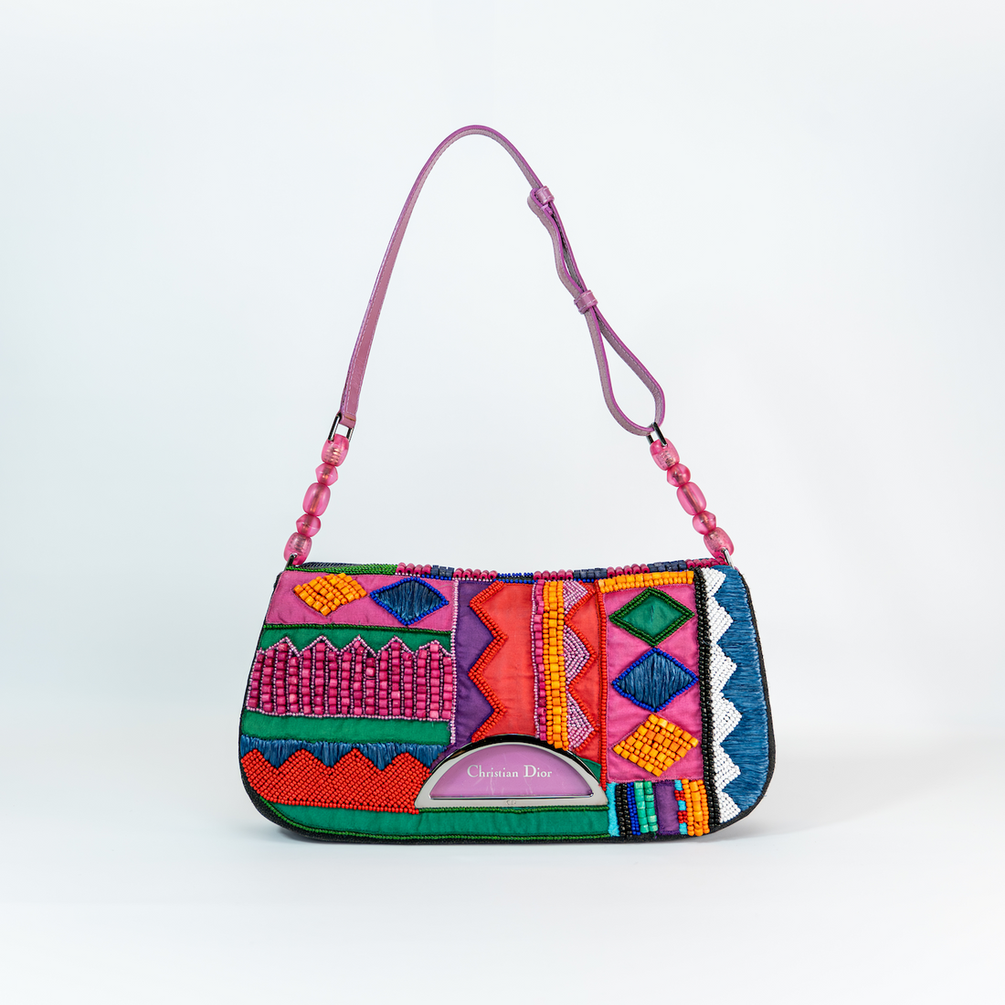 Limited Edition 2000s Christian Dior Malice Multicoloured Beaded Shoulder Bag