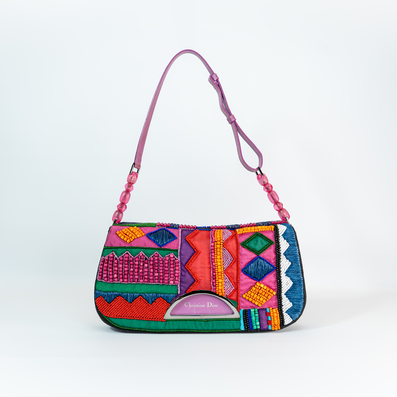 Limited Edition 2000s Christian Dior Malice Multicoloured Beaded Shoulder Bag