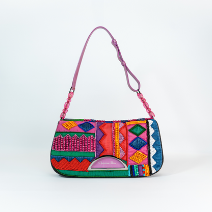 Limited Edition 2000s Christian Dior Malice Multicoloured Beaded Shoulder Bag