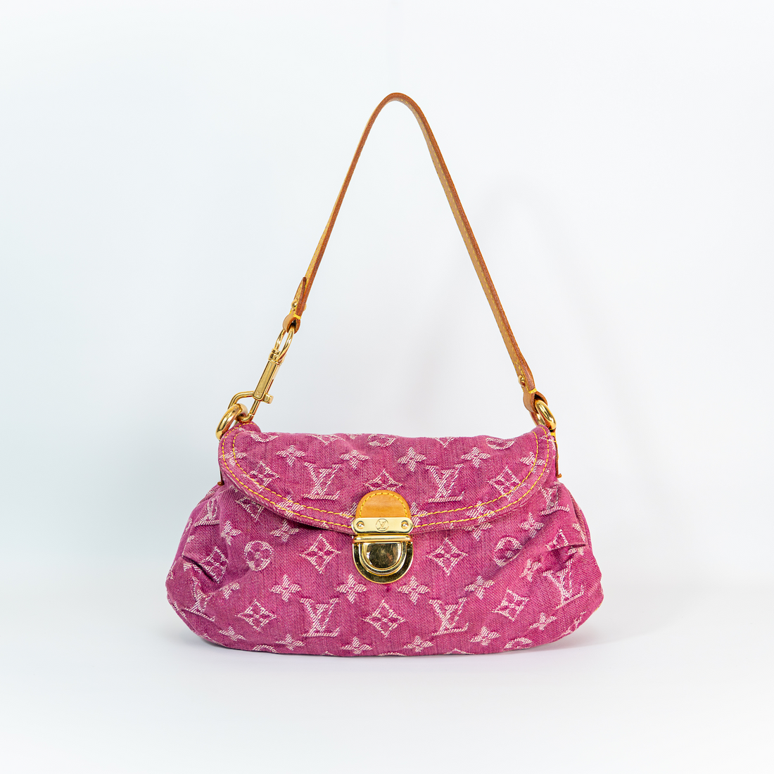 Monogram Denim Pleaty — Fuchsia, Marc Jacobs Era, Made in Spain