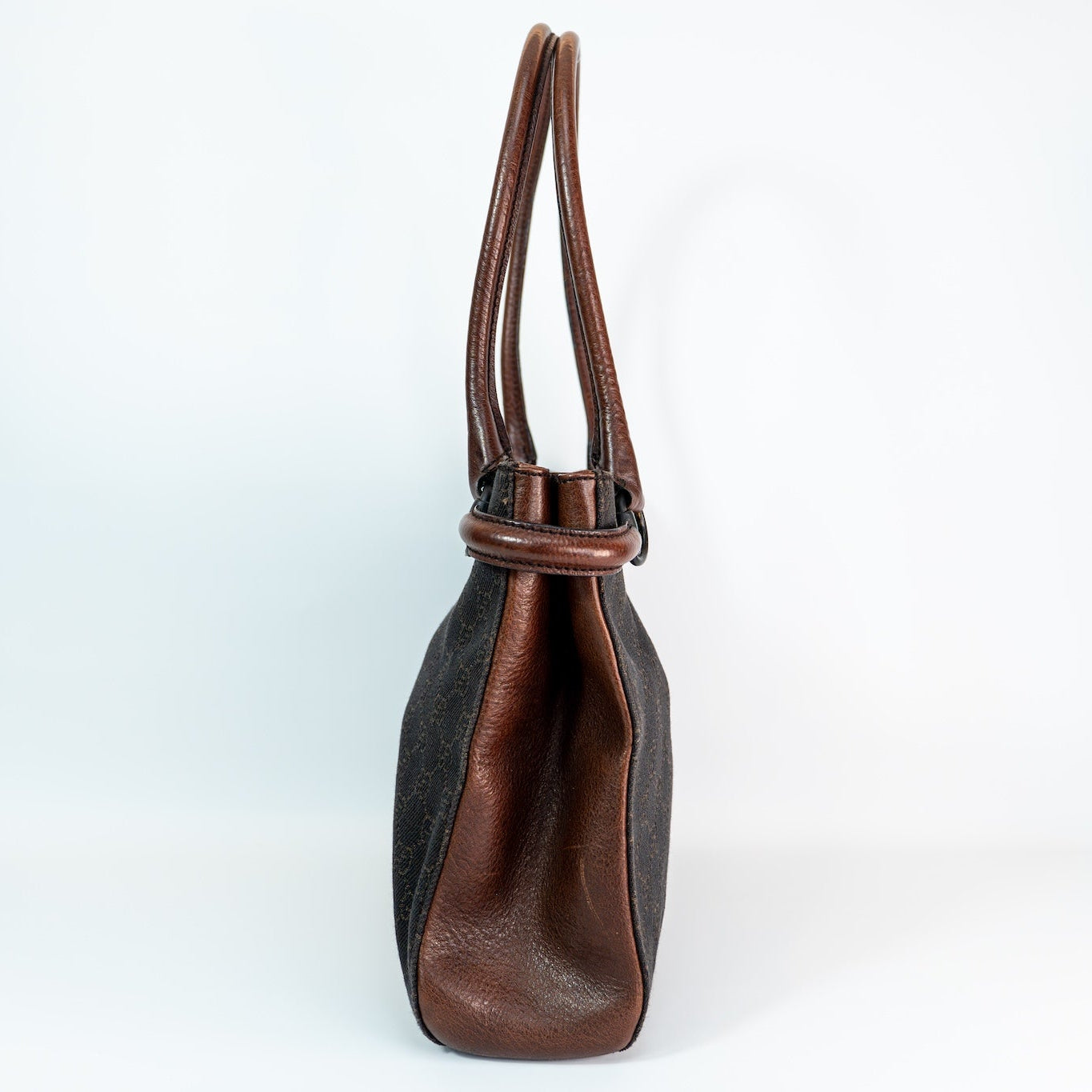 Gucci GG Canvas Horsebit Shoulder Bag — Made in Italy