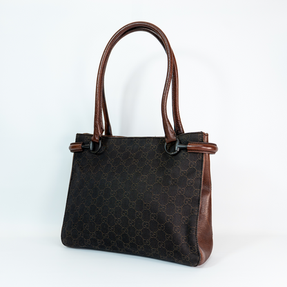 Gucci GG Canvas Horsebit Shoulder Bag — Made in Italy