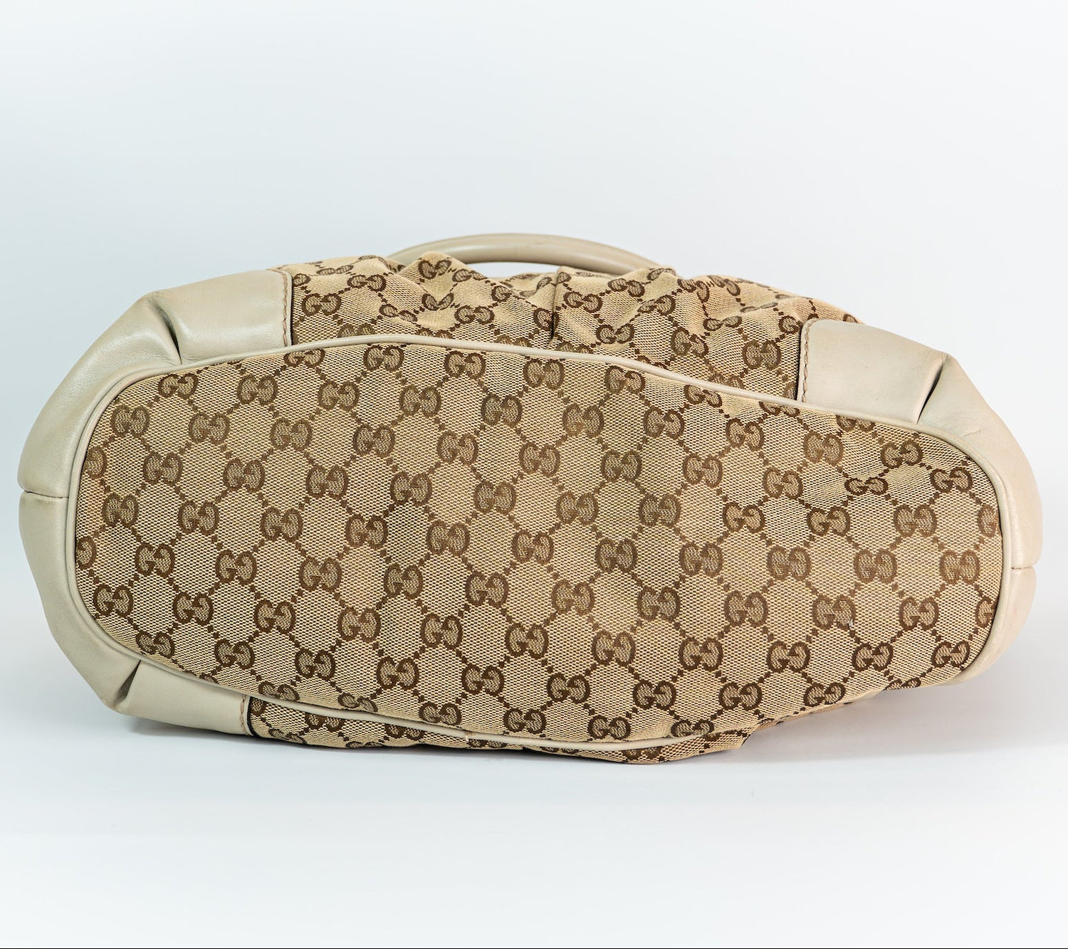 GG Canvas Sukey 2-Way Handbag — Beige, Gold Hardware