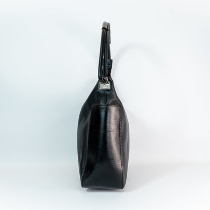 Early 2000s Gucci Black Leather Shoulder Bag