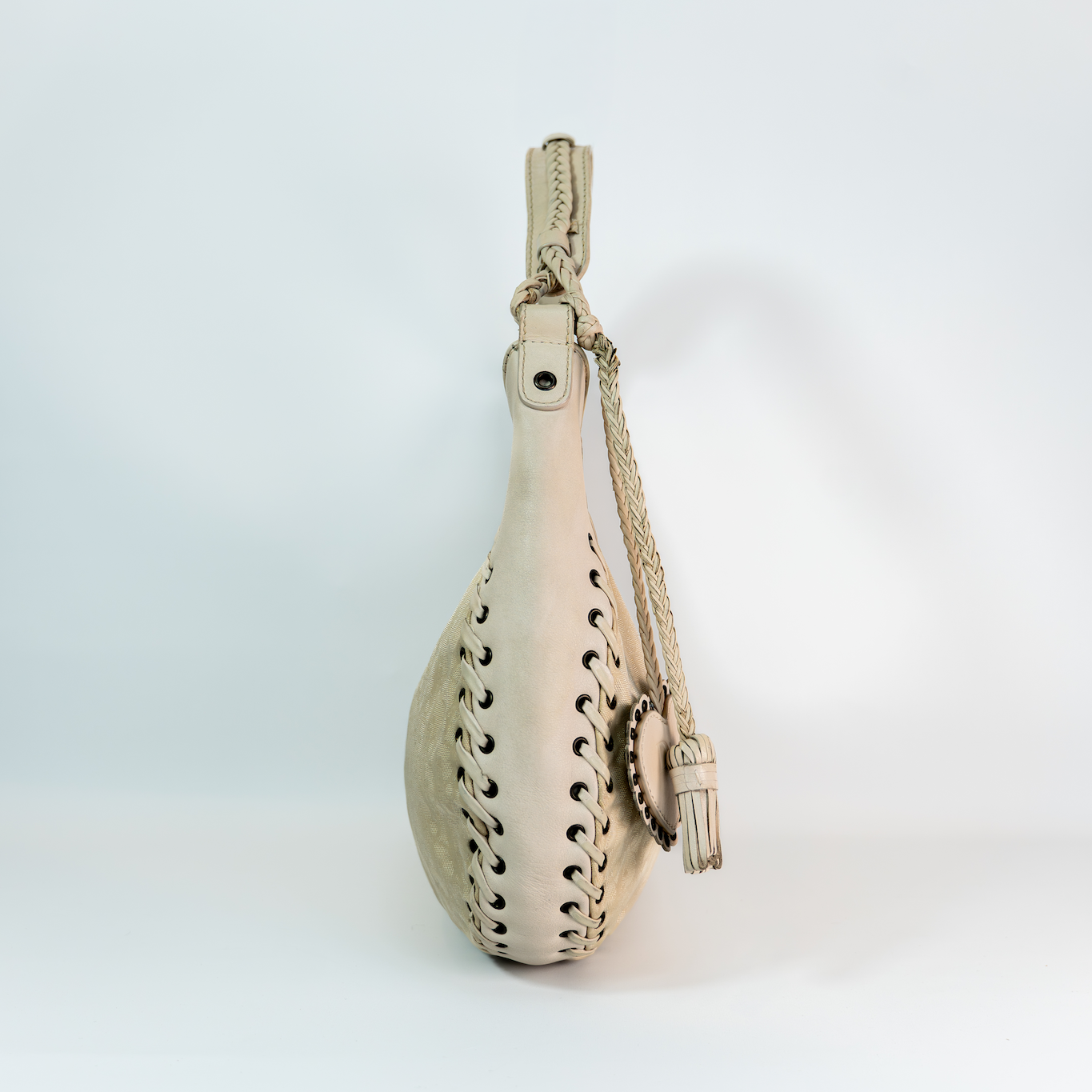 Early 2000s Oblique Heart Charm Hobo — John Galliano Era