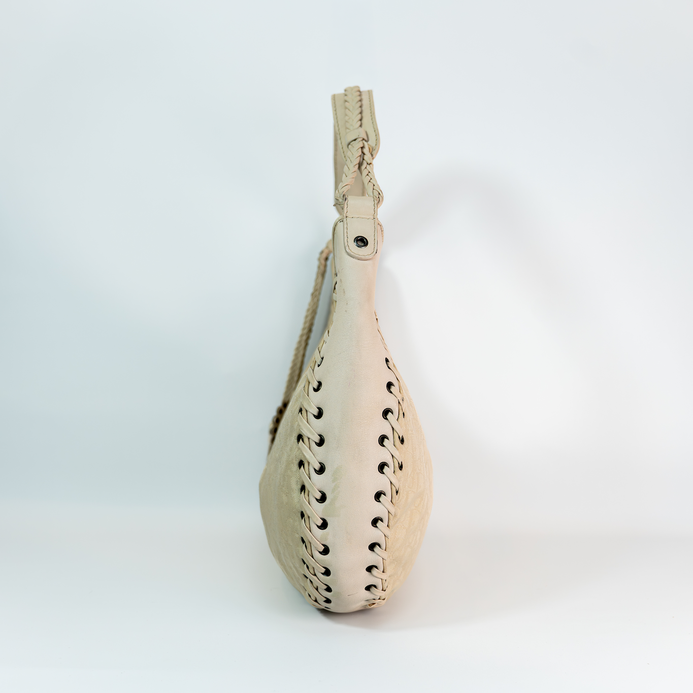Early 2000s Oblique Heart Charm Hobo — John Galliano Era