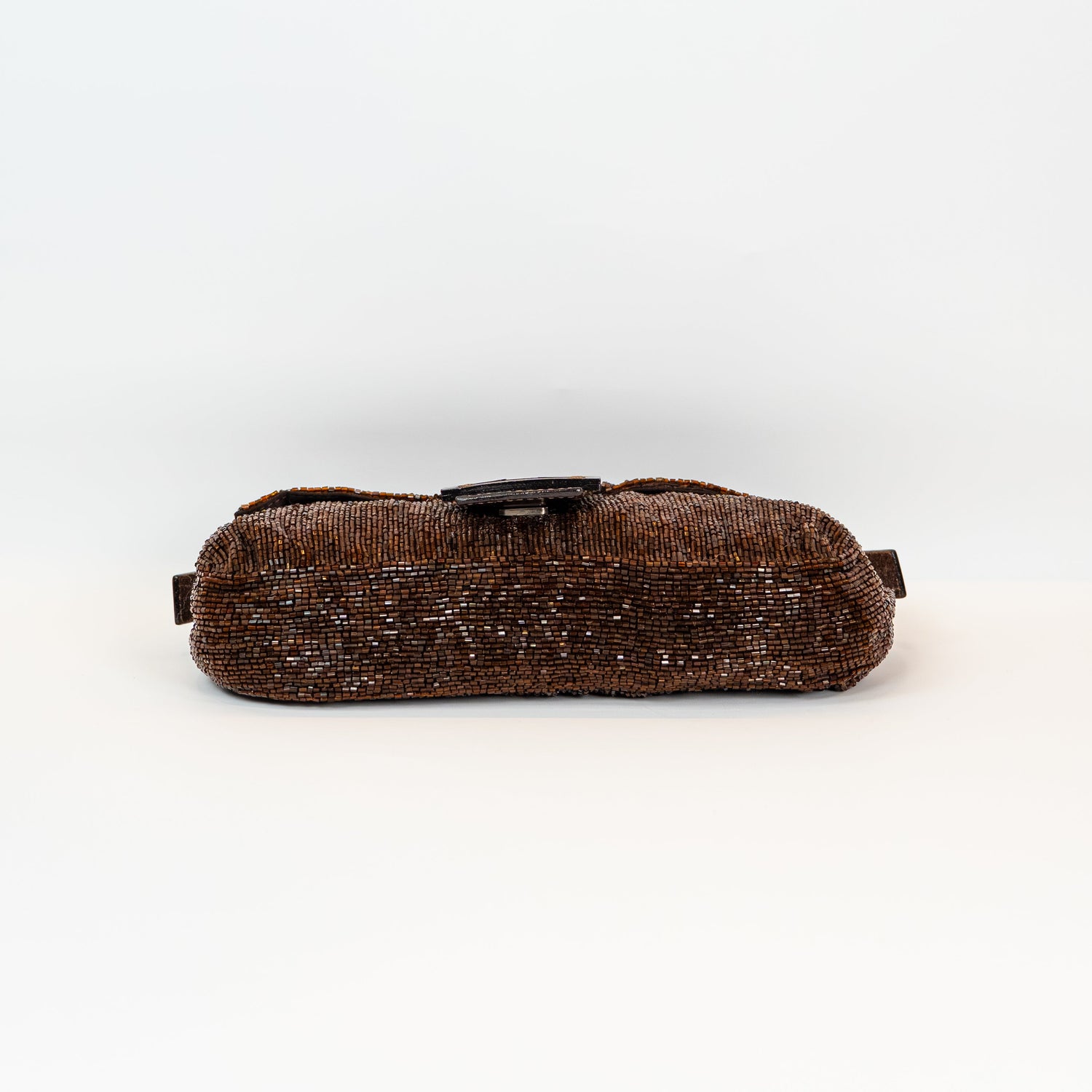 Fendi Brown Beaded Baguette