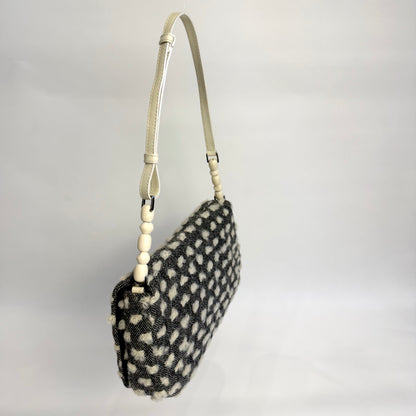 Christian Dior Malice Pearl in Black and Ivory Bouclé, Galliano Era