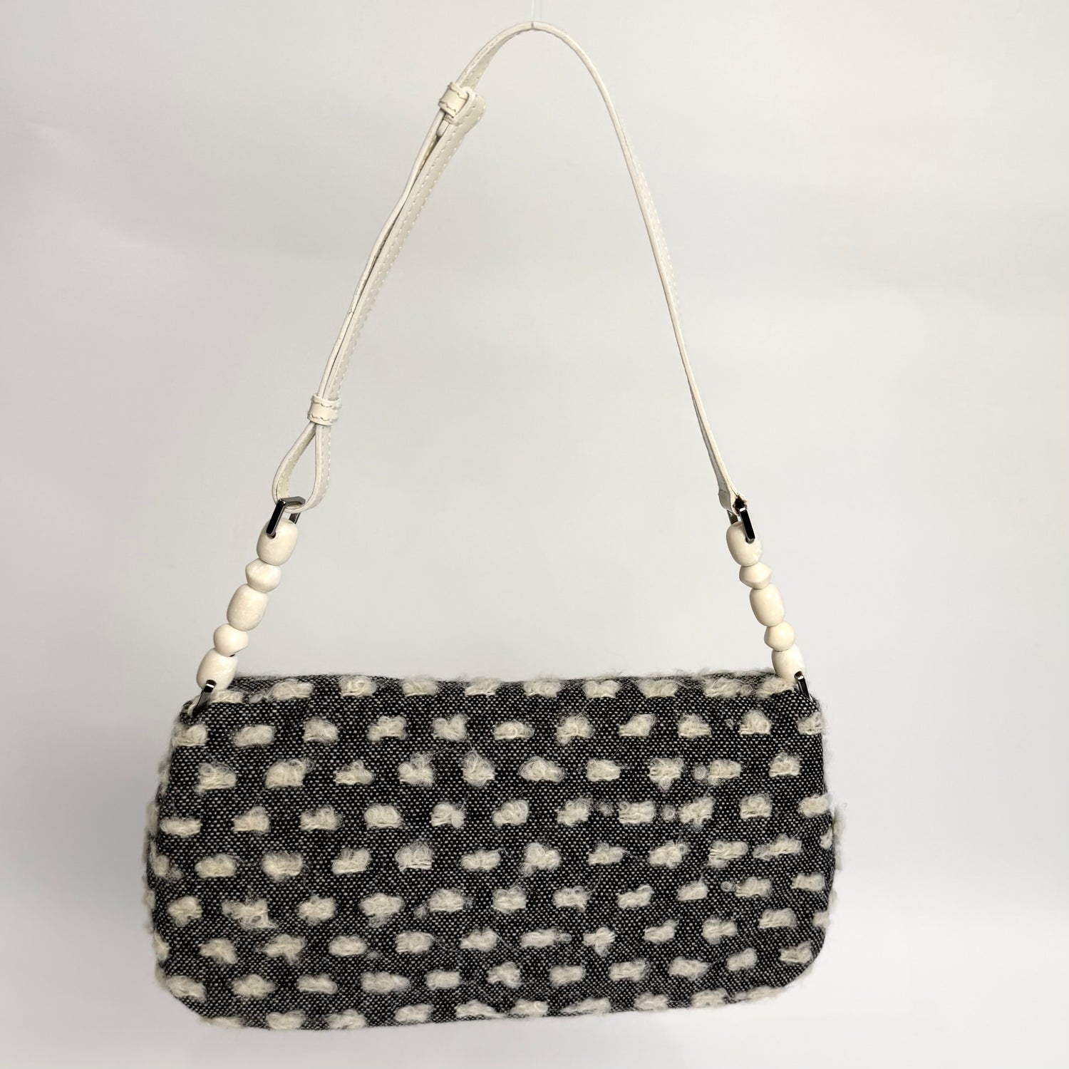 Christian Dior Malice Pearl in Black and Ivory Bouclé, Galliano Era