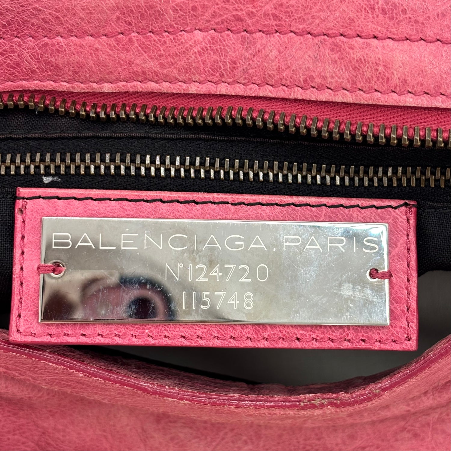 Balenciaga The City in Hot Pink, Gunmetal Hardware