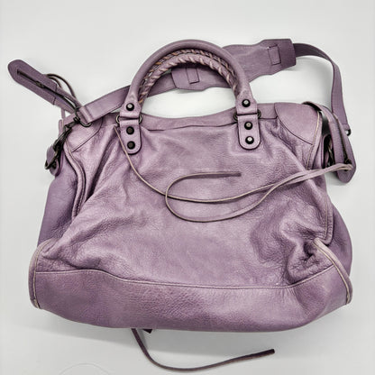 Balenciaga The City in Wisteria Lilac, Gunmetal Hardware