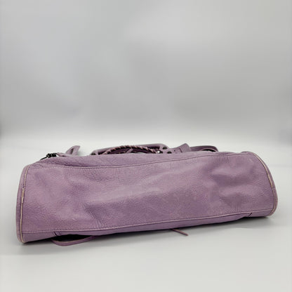 Balenciaga The City in Wisteria Lilac, Gunmetal Hardware