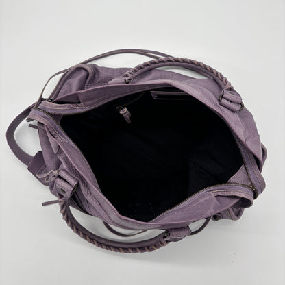 Balenciaga The City in Wisteria Lilac, Gunmetal Hardware