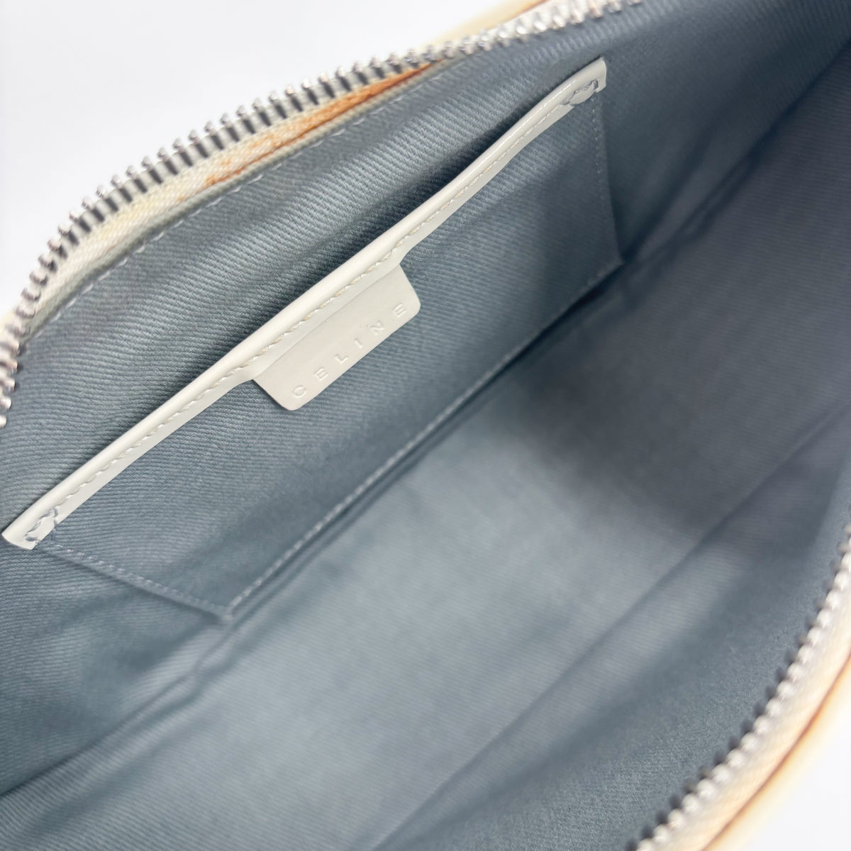 Celine Ava Bag in Sky Blue Macadam Canvas