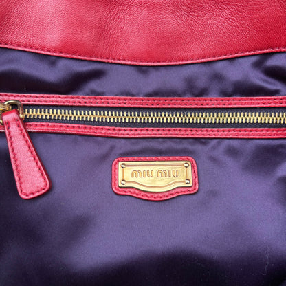Red Hand Bag Leather 2way