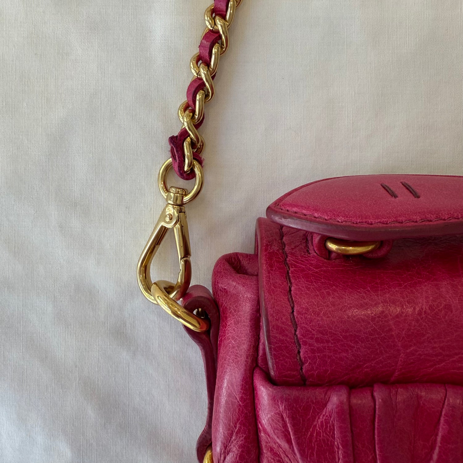 Leather Chain Shoulder Bag