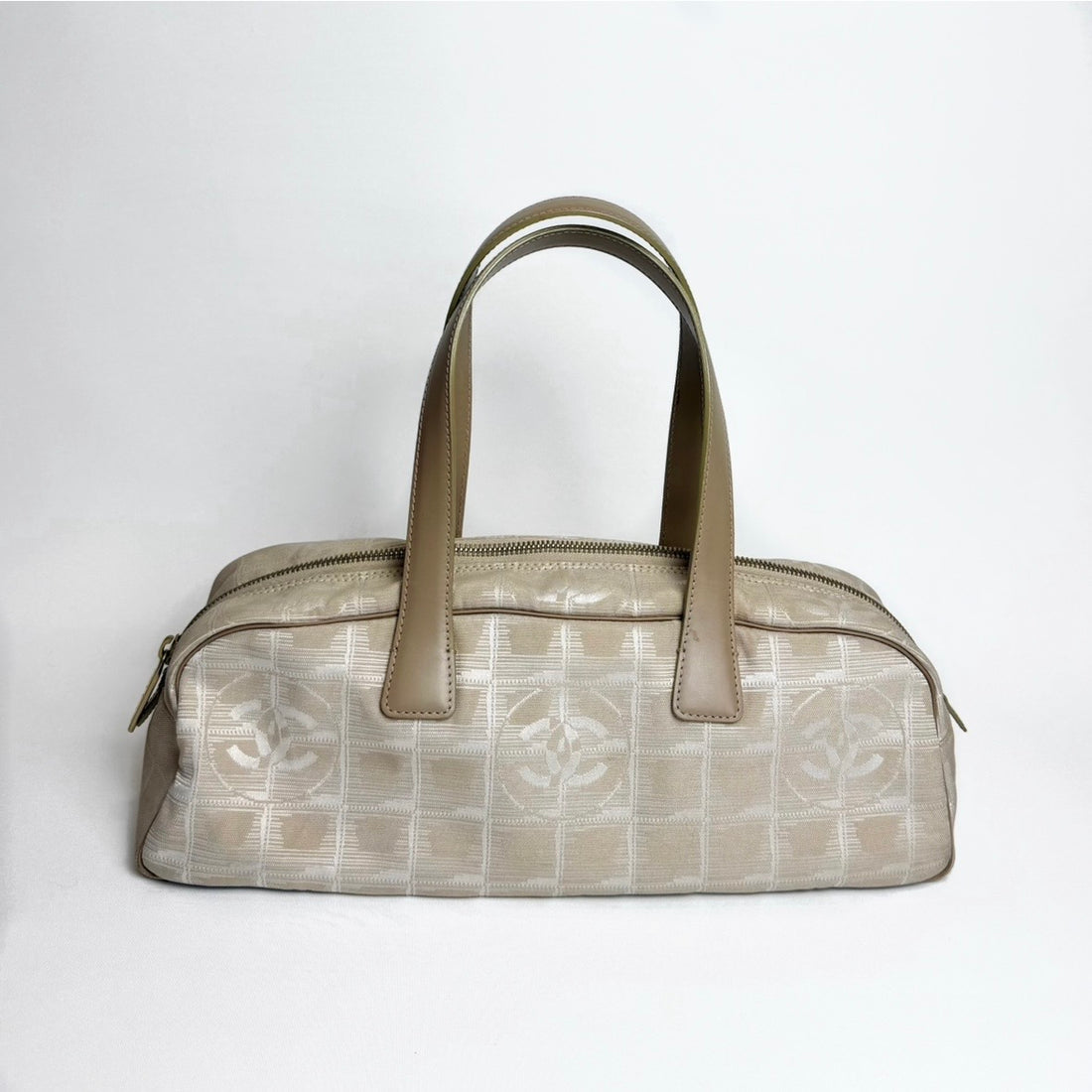 Chanel New Travel Line Bowler, Beige Nylon, 2004