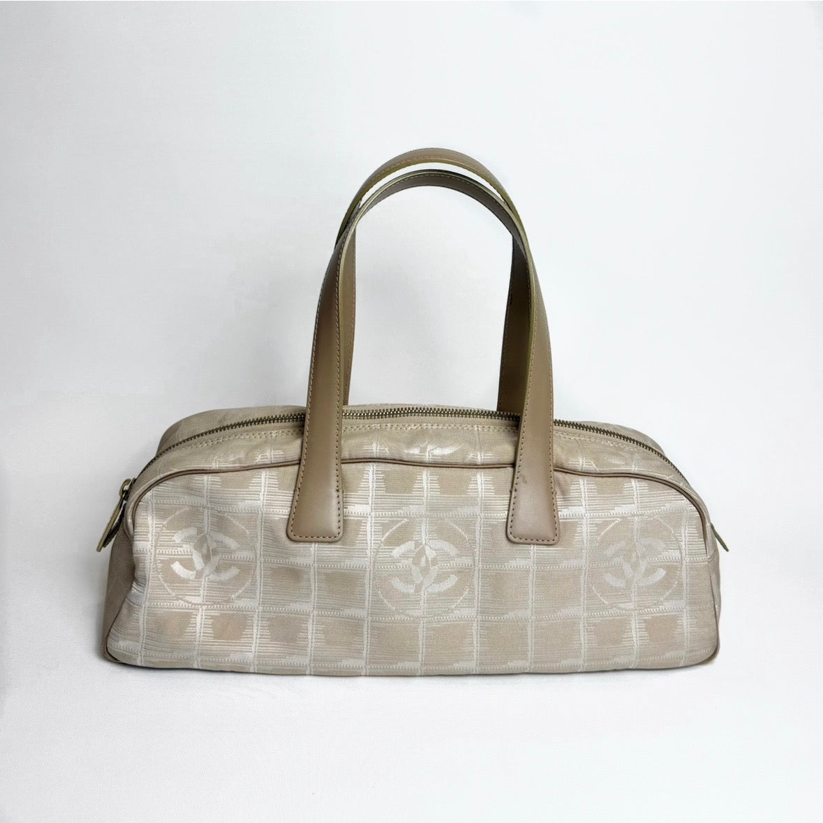 Chanel New Travel Line Bowler, Beige Nylon, 2004