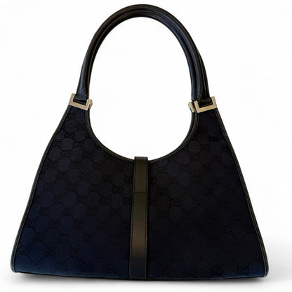 Jackie GG Canvas Hand Bag Black