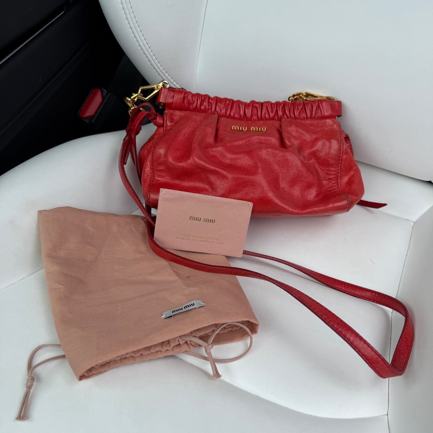 Miu Miu Red Shoulder Bag – Inherited Miu Miu Red Shoulder Bag – Inherited