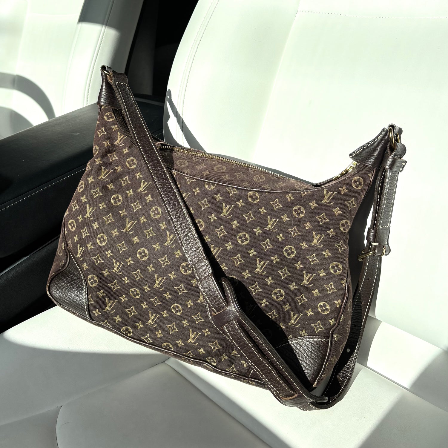 Mini Lin Boulogne Shoulder Bag — Brown, Gold Hardware, Marc Jacobs Era