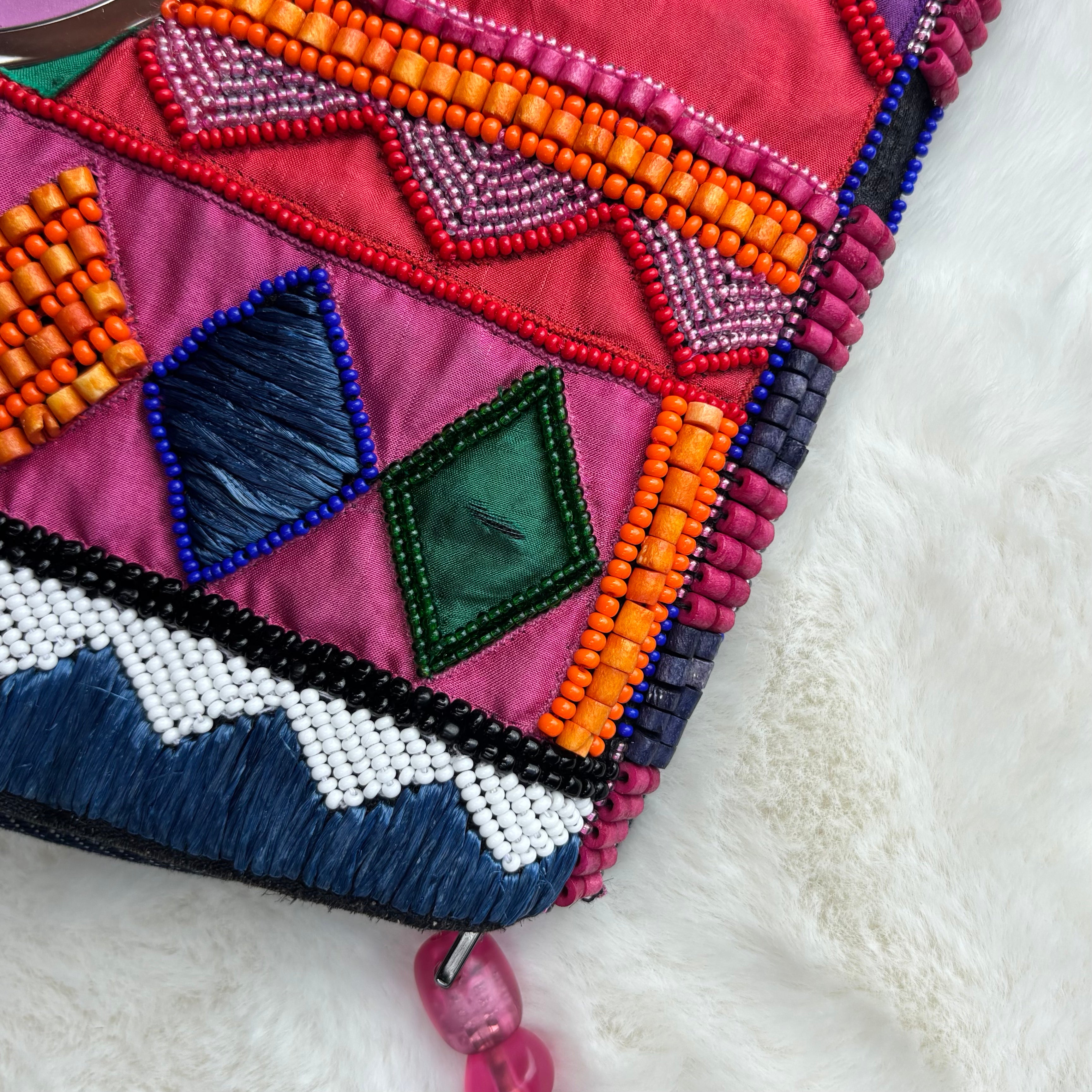 Limited Edition 2000s Christian Dior Malice Multicoloured Beaded Shoulder Bag