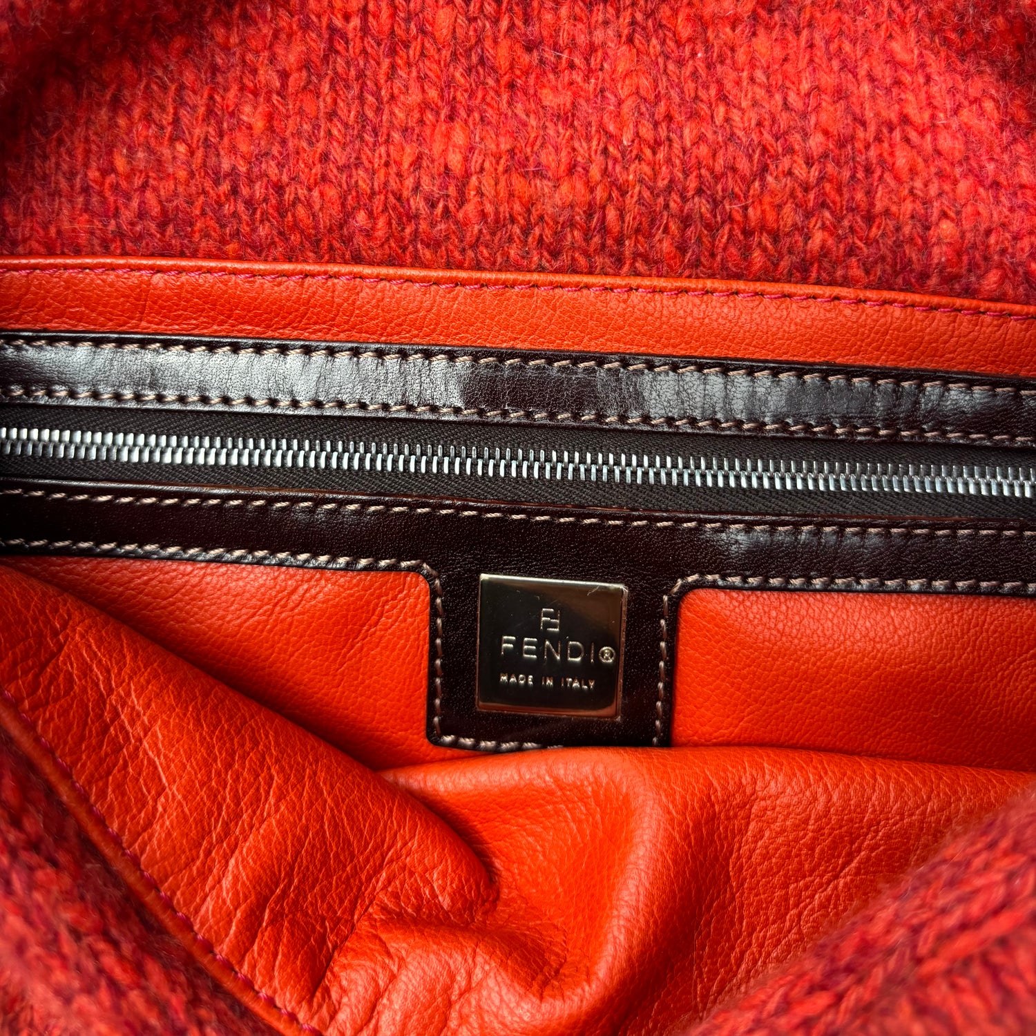 Burnt Orange Wool Baguette