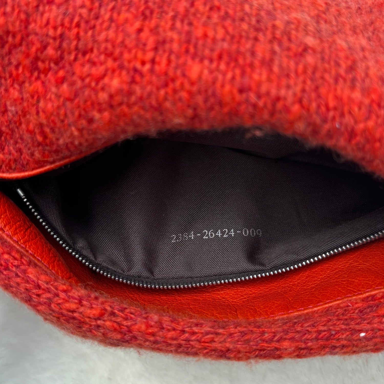 Burnt Orange Wool Baguette
