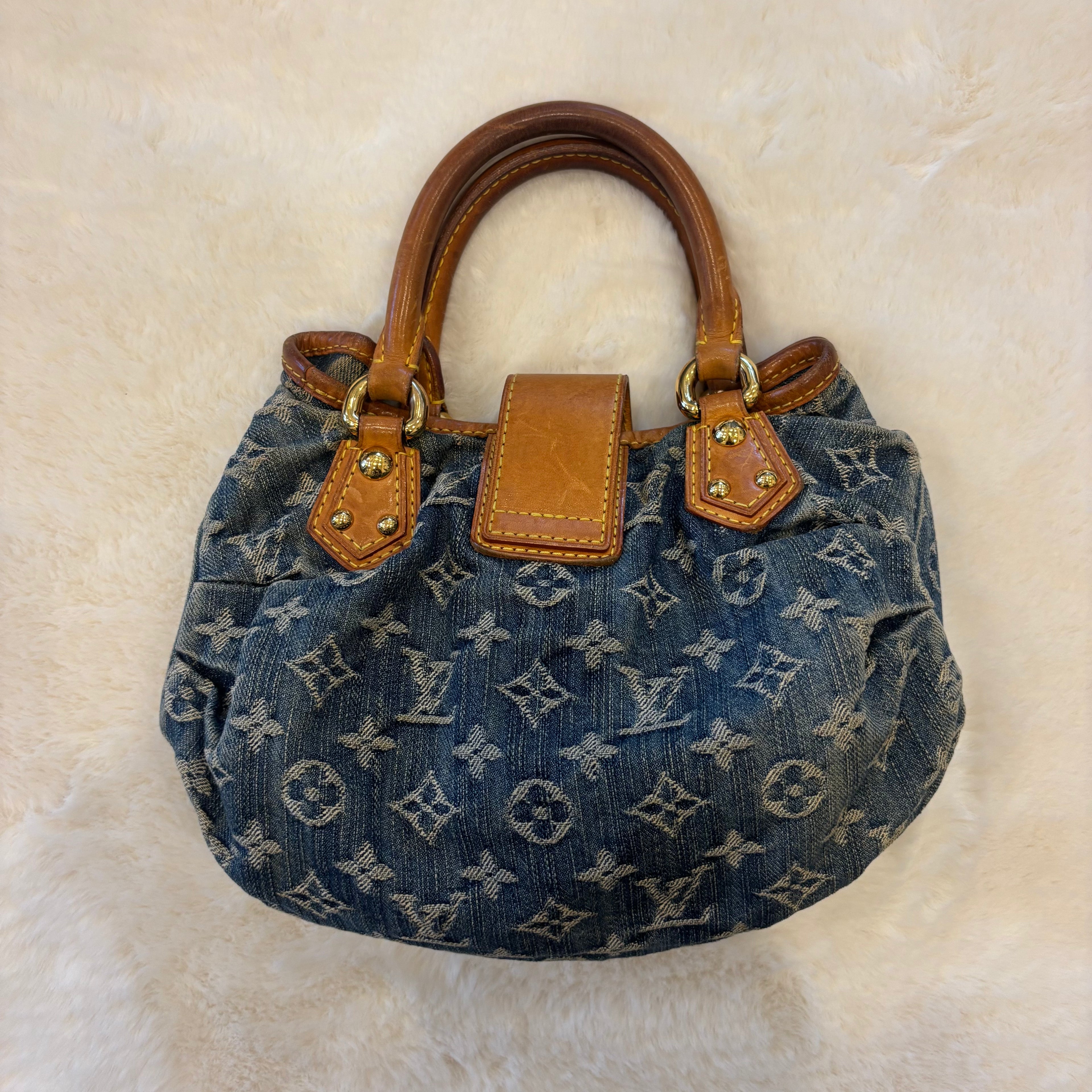 Denim Monogram Pleaty Handbag