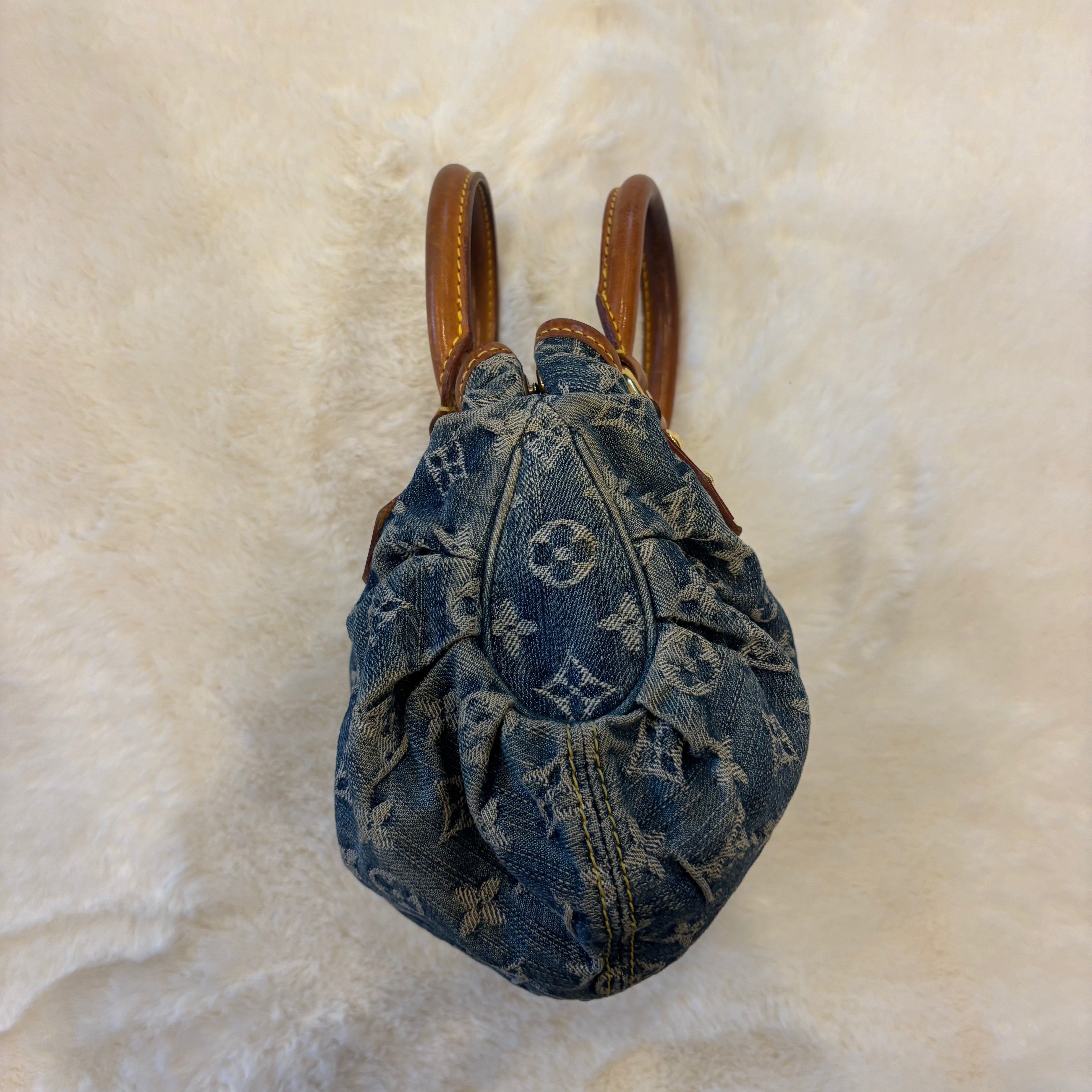Denim Monogram Pleaty Handbag