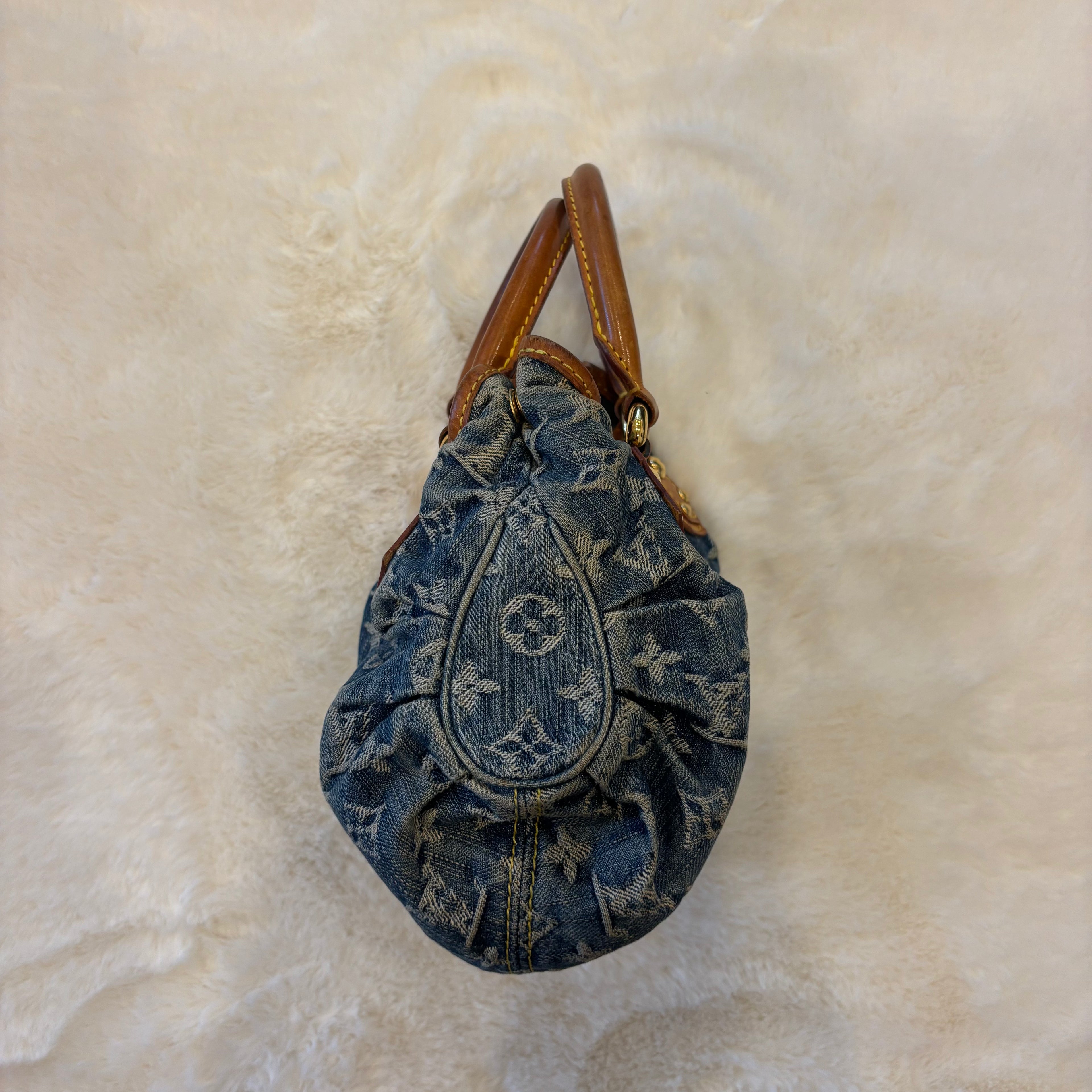 Denim Monogram Pleaty Handbag