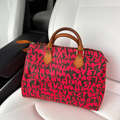 Louis Vuitton x Stephen Sprouse Graffiti Speedy 30, Pink Limited Edition