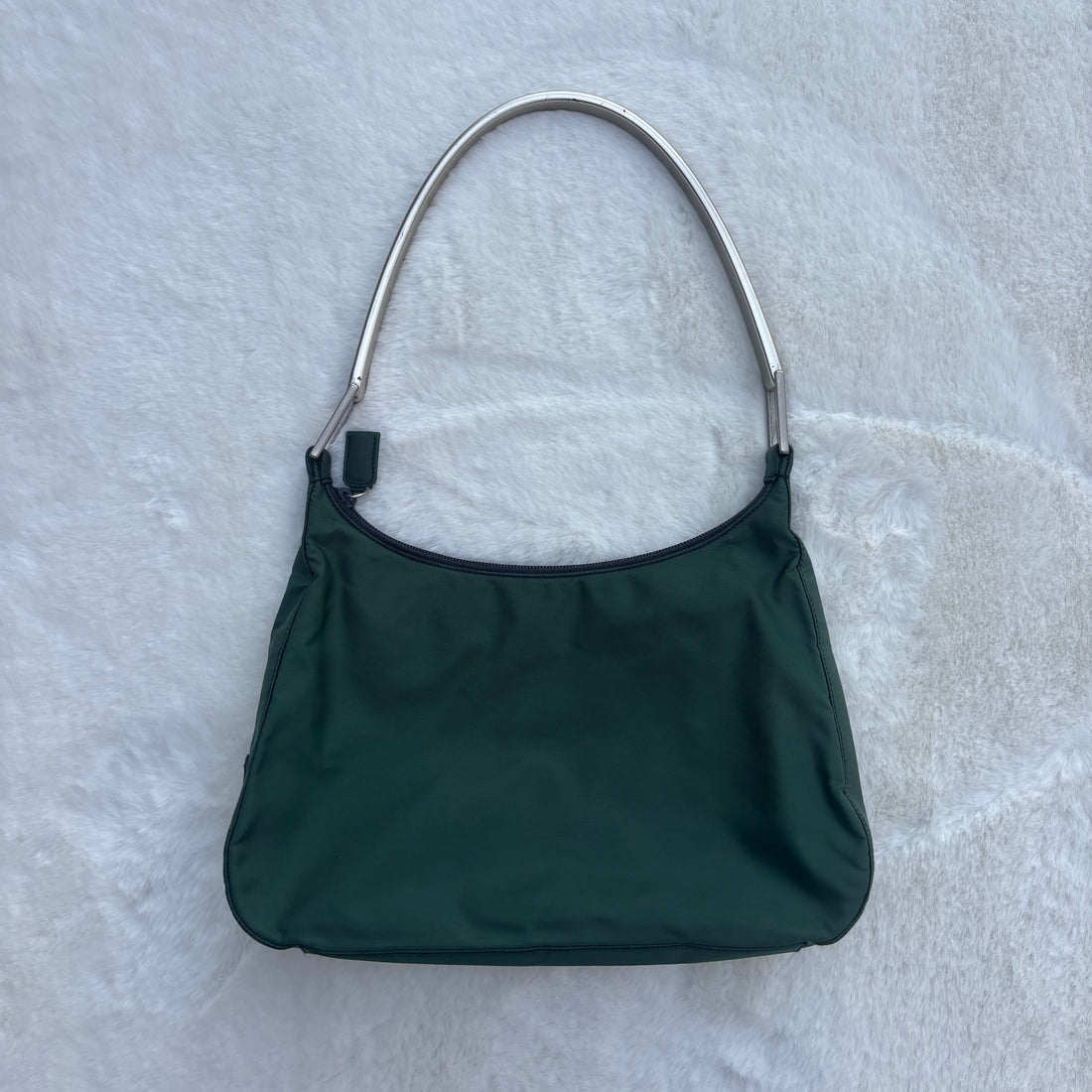 Nylon Green Shoulder Bag