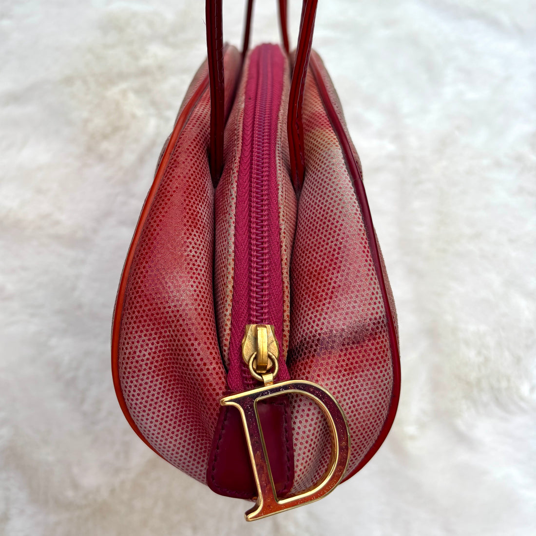 Red/Orange Half Moon Bag