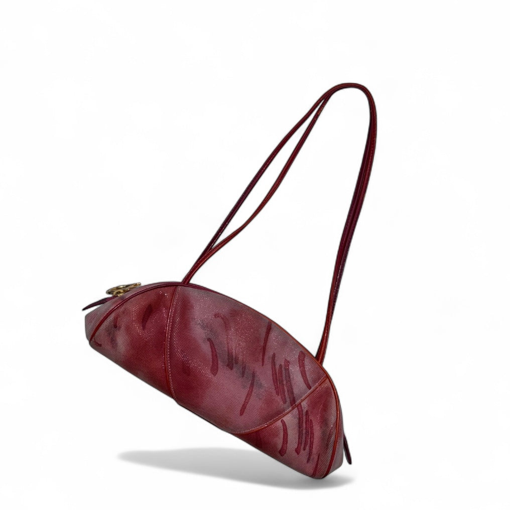 Red/Orange Half Moon Bag