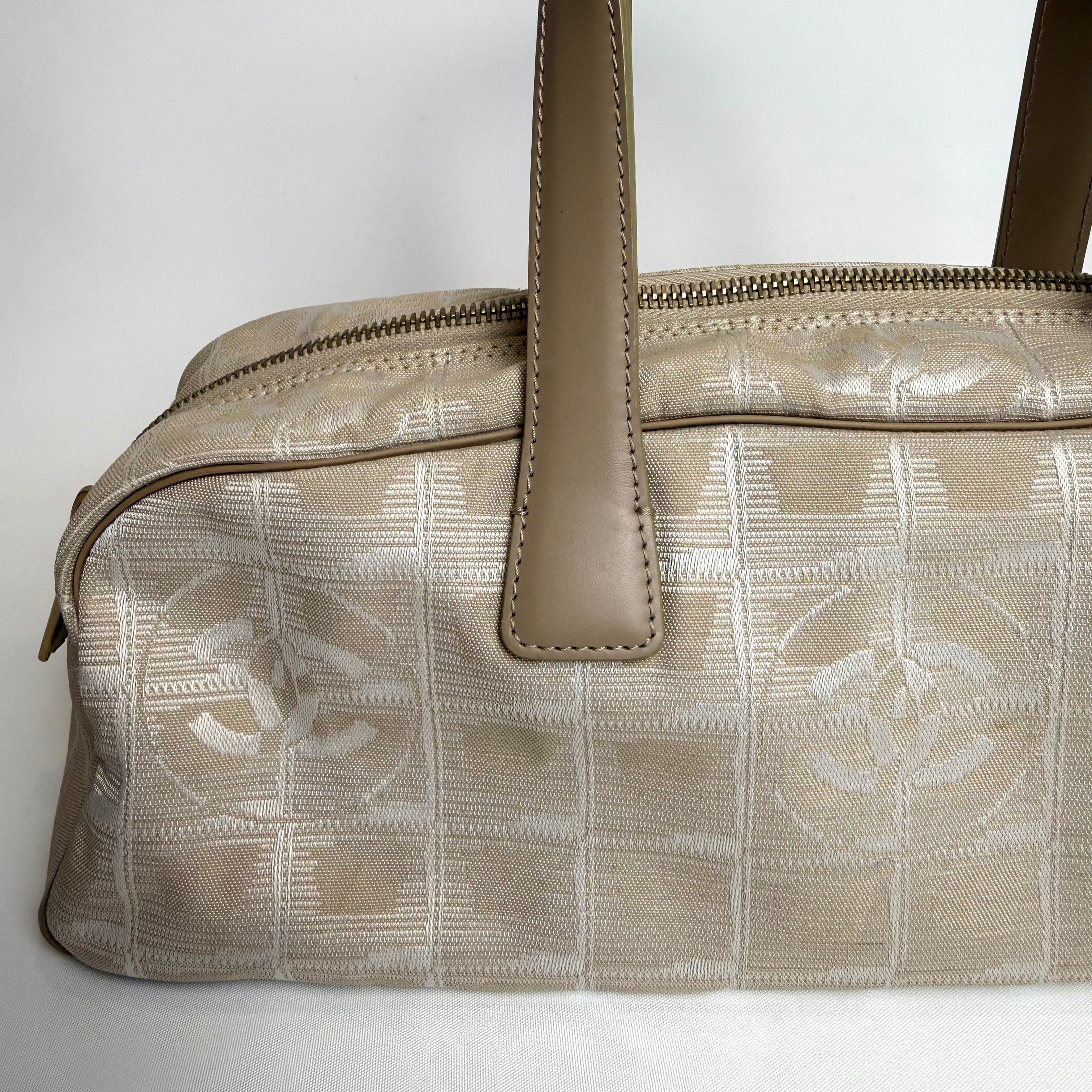 Chanel New Travel Line Bowler, Beige Nylon, 2004