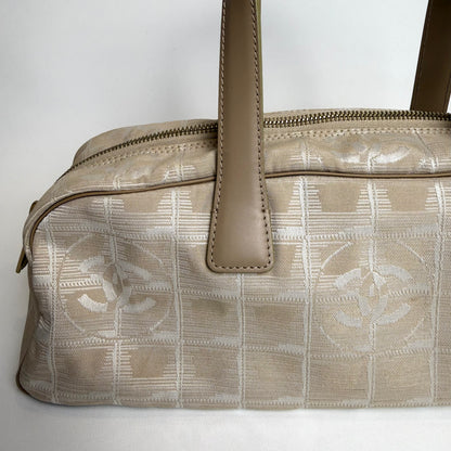 Chanel New Travel Line Bowler, Beige Nylon, 2004