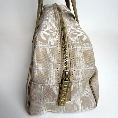 Chanel New Travel Line Bowler, Beige Nylon, 2004