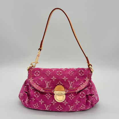 Monogram Denim Pleaty — Fuchsia, Marc Jacobs Era