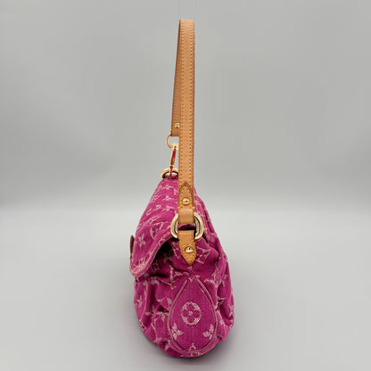 Monogram Denim Pleaty — Fuchsia, Marc Jacobs Era