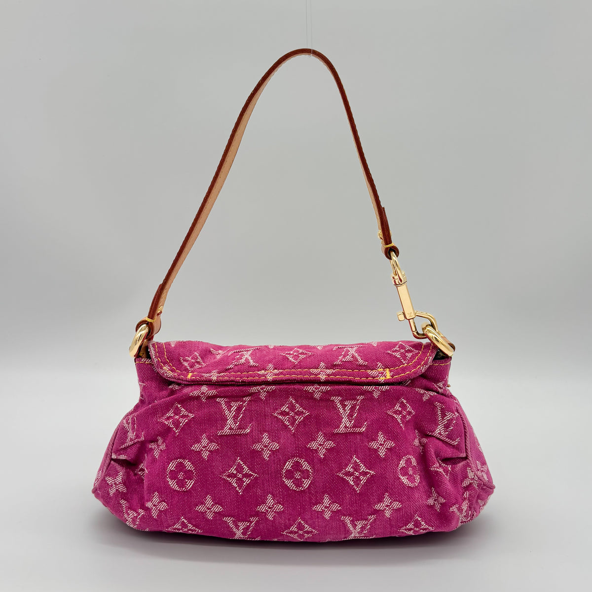Monogram Denim Pleaty — Fuchsia, Marc Jacobs Era
