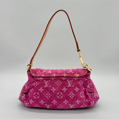 Monogram Denim Pleaty — Fuchsia, Marc Jacobs Era