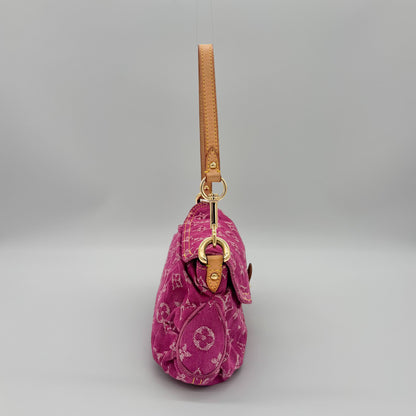 Monogram Denim Pleaty — Fuchsia, Marc Jacobs Era