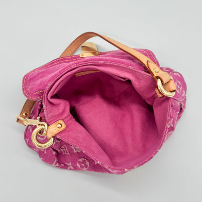 Monogram Denim Pleaty — Fuchsia, Marc Jacobs Era