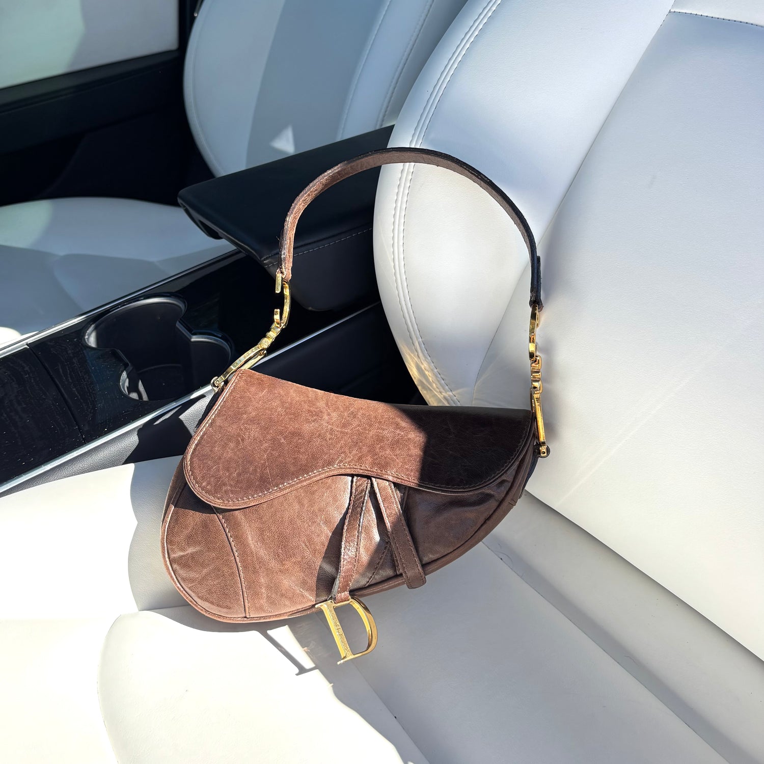 Dior Saddle Bag Small — Chocolate Brown Leather, Original John Galliano Collection