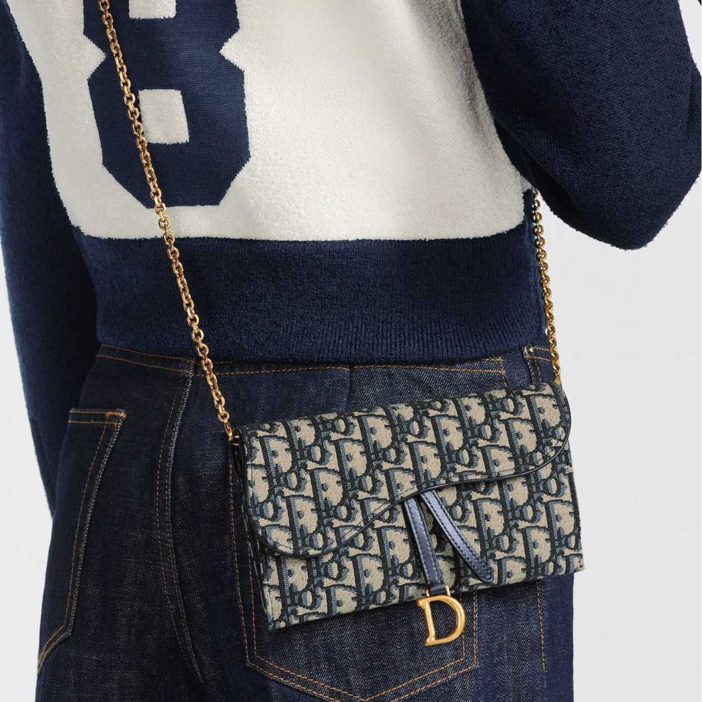 Dior Saddle Pouch with Chain – Inherited Designer Vintage Bags