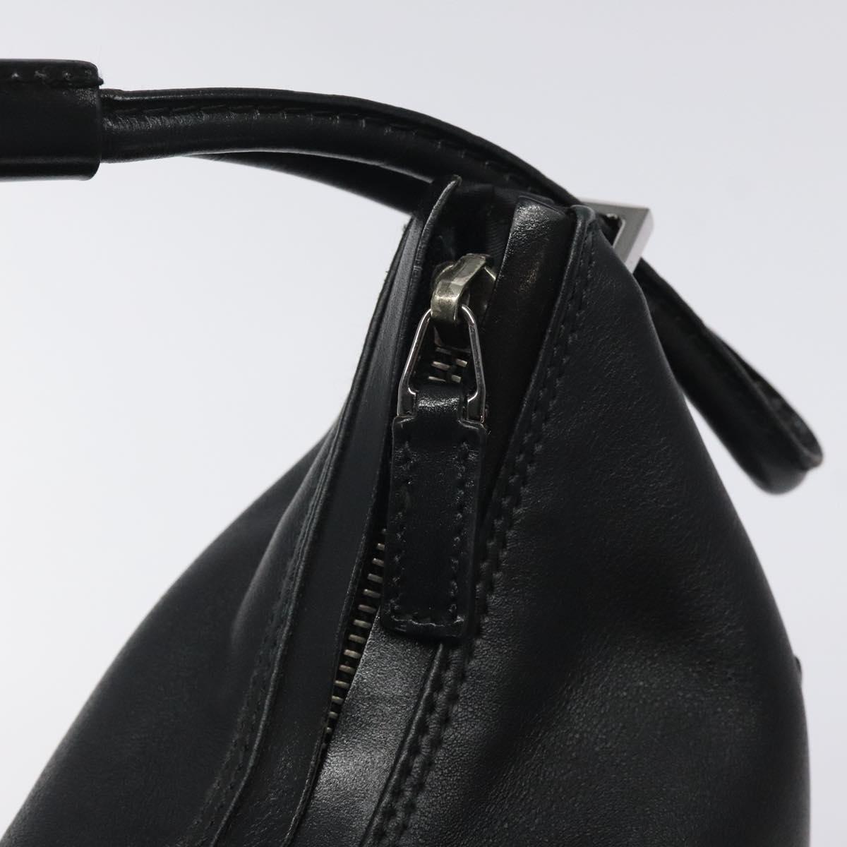Early 2000s Gucci Black Leather Shoulder Bag